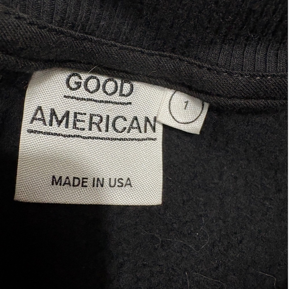 GOOD AMERICAN Black GA 01 Graphic Sweatshirt Made in USA Size S (1) - Picture 6 of 9